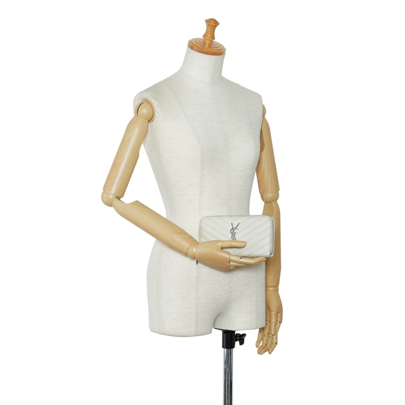 Pre-Loved Saint Laurent Monogram Zip Around Long Wallet - Picture 11 of 12